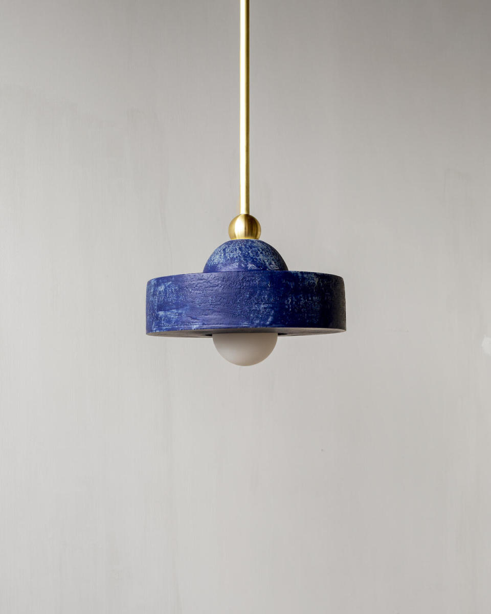 The Cassia large pendant in Lapis by Danny Kaplan for In Common With