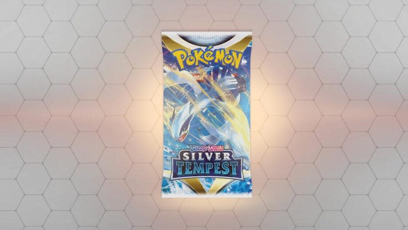 A Silver Tempest pack with only five cards, in Pokémon TCG Live.