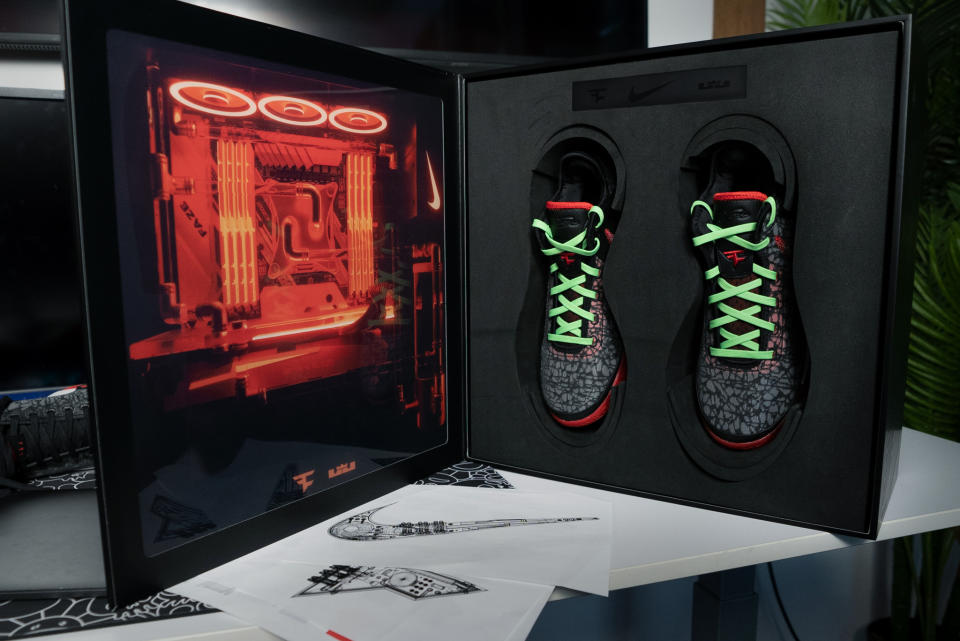 FaZe Clan x Nike LeBron NXXT Gen seeding box, designed by JVY. - Credit: Courtesy Image.