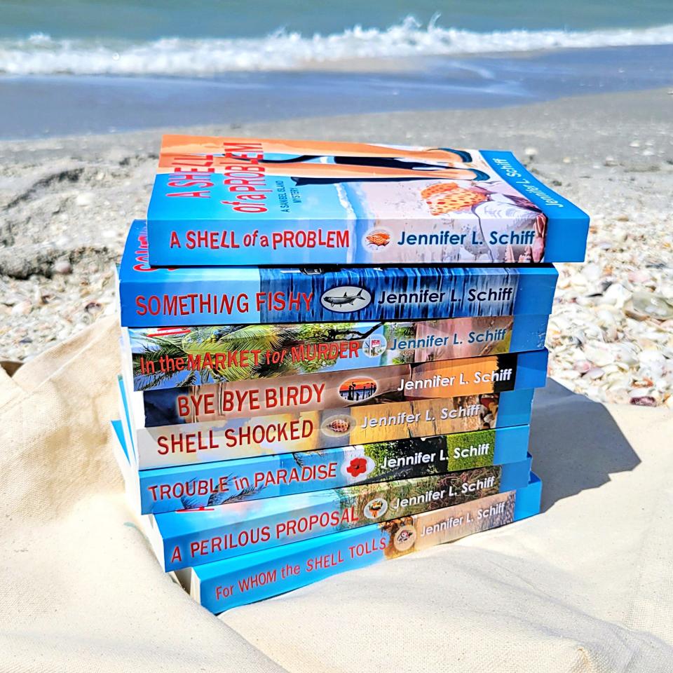 Books from the Sanibel Island Mysteries series, authored by Jennifer Schiff, whose novels are set in Sanibel, Naples and other Southwest Florida places.