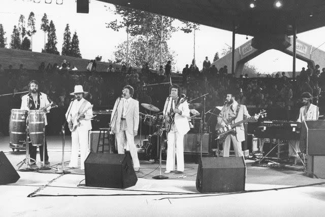 <p>Frank Lennon/Toronto Star via Getty</p> From left: Terry Kirkman, Larry Ramos, Russ Giguere, Jim Yester, Jules Alexander, Ted Blueschell and Ric Ulsky of The Association in 1981.