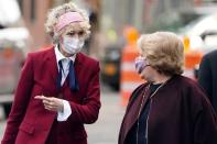 U.S. President Donald Trump rape accuser E. Jean Carroll and her lawyers arrive for her hearing at federal court