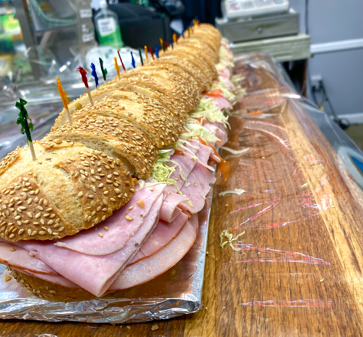 A 6-foot sub from Don's Sandwich Shop.