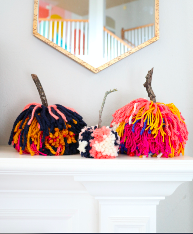 <p>A Kailo Chic Life</p><p>While this craft may not involve actual pumpkin carving, it’ll be just as fun (and way less messy) to create. For instructions, check out <a href="https://akailochiclife.com/2018/09/diy-large-pom-pom-pumpkins.html" rel="nofollow noopener" target="_blank" data-ylk="slk:A Kailo Chic Life;elm:context_link;itc:0;sec:content-canvas" class="link rapid-noclick-resp"><em>A Kailo Chic Life</em></a>.</p>