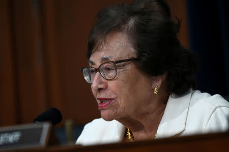 House Appropriations Subcommittee Chairwoman Nita Lowey (D-NY) speaks during testimony by U.S. Secretary of State Mike Pompeo at a hearing on the State Department's budget request for 2020 in Washington, U.S. March 27, 2019. REUTERS/Erin Scott