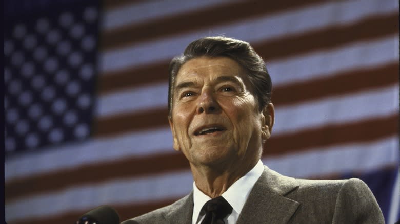 Ronald Reagan smiling