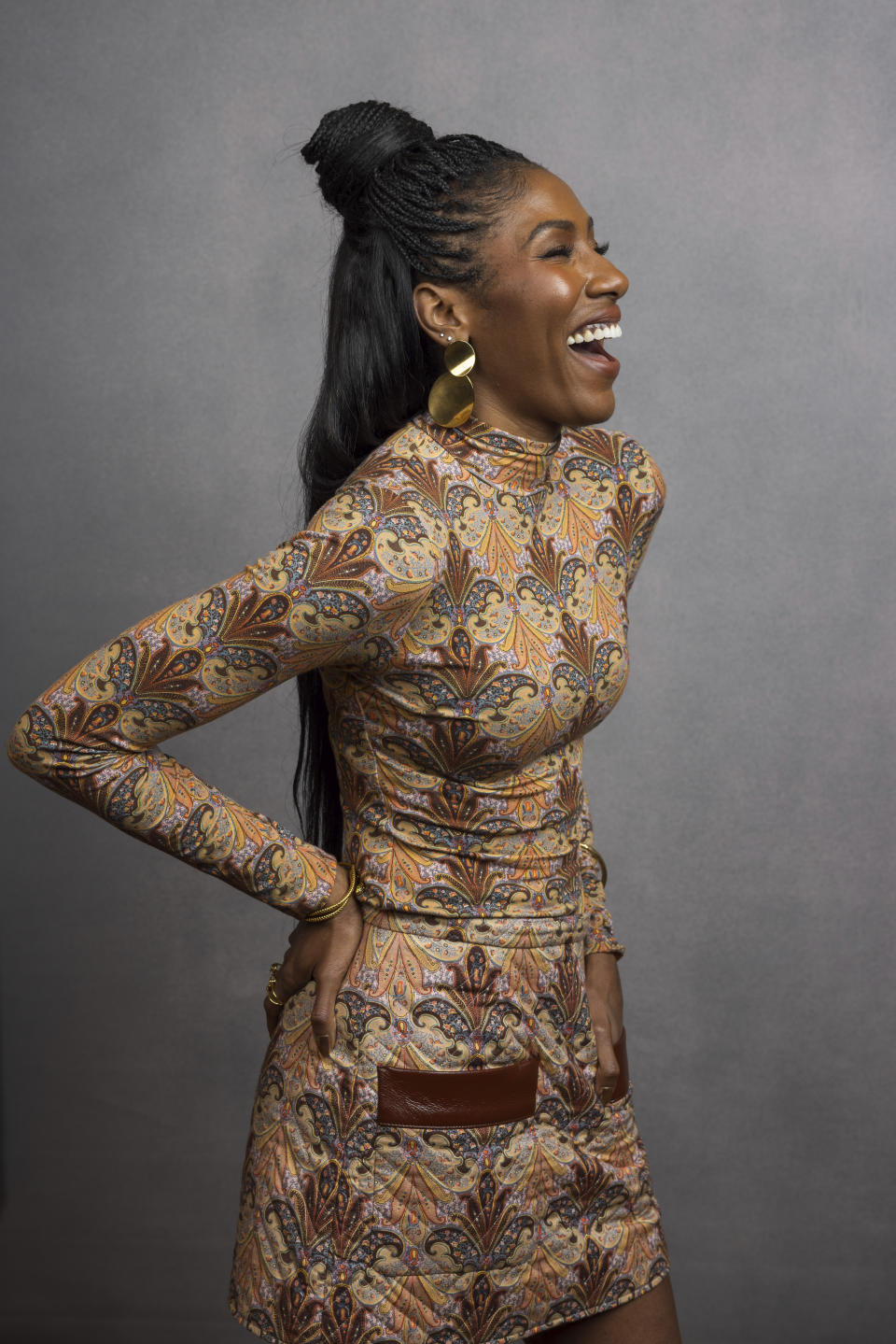 Executive producer Diarra Kilpatrick poses for a portrait to promote the television series "Diarra from Detroit" during the Winter Television Critics Association Press Tour on Tuesday, Feb. 6, 2024, at The Langham Huntington Hotel in Pasadena, Calif. (Willy Sanjuan/Invision/AP)