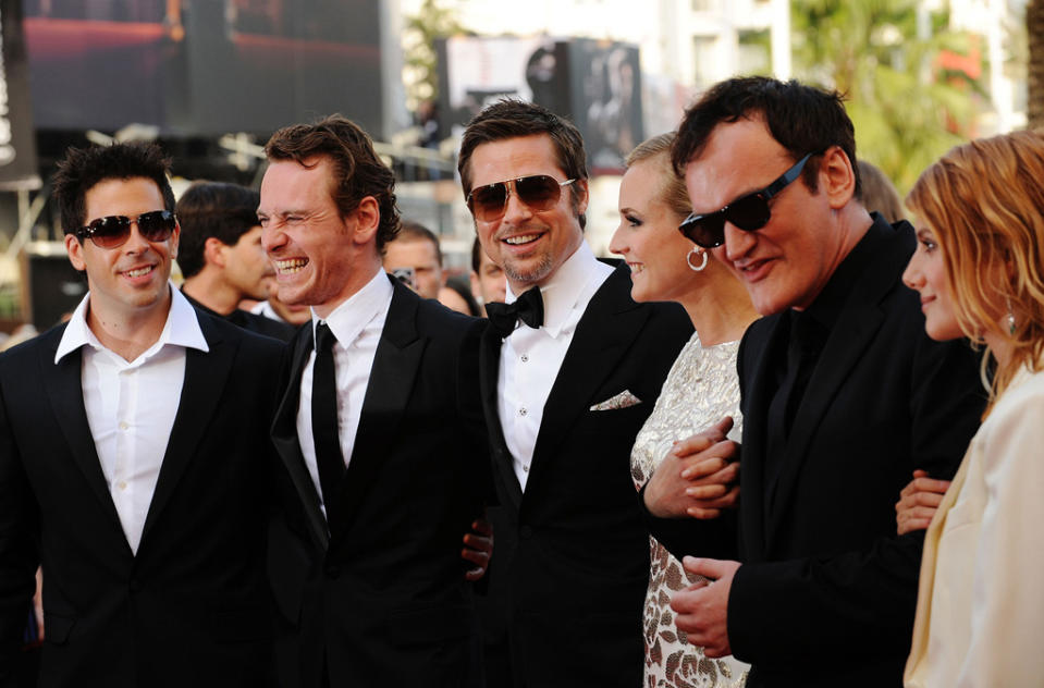 2009 Cannes Film Festival Eli Roth Michael Fassbender Brad Pitt Diane Kruger Quentin Tarantino Melanie Laurent