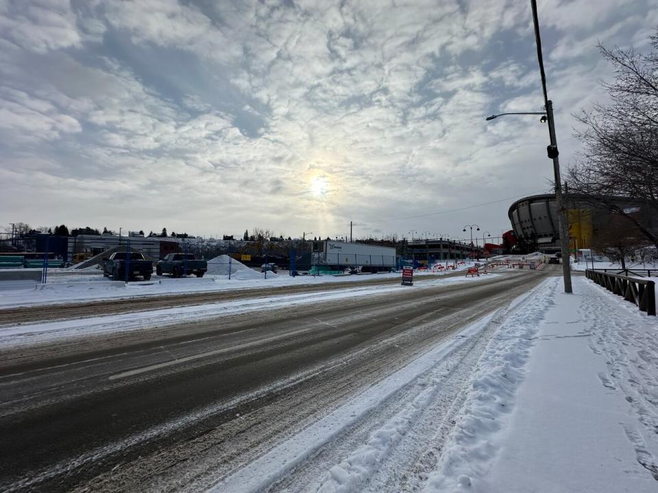 Calgary's new, 18,000-seat arena will be located just north of the Scotiabank Saddledome.  Its construction is planned to start at the end of this year.  (Image credit: Mike Symington/CBC)