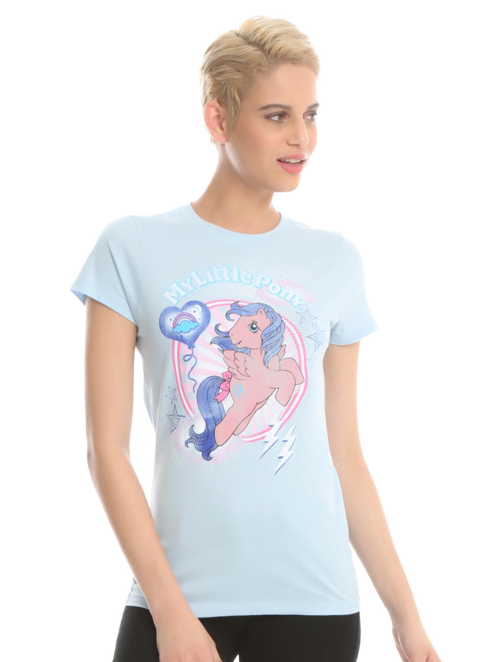 This My Little Pony shirt, sold online at Hot Topic, costs $22.90, a fraction of the price of the Moschino shirt. The difference? No “Moschino” label. (Photo: Hot Topic)