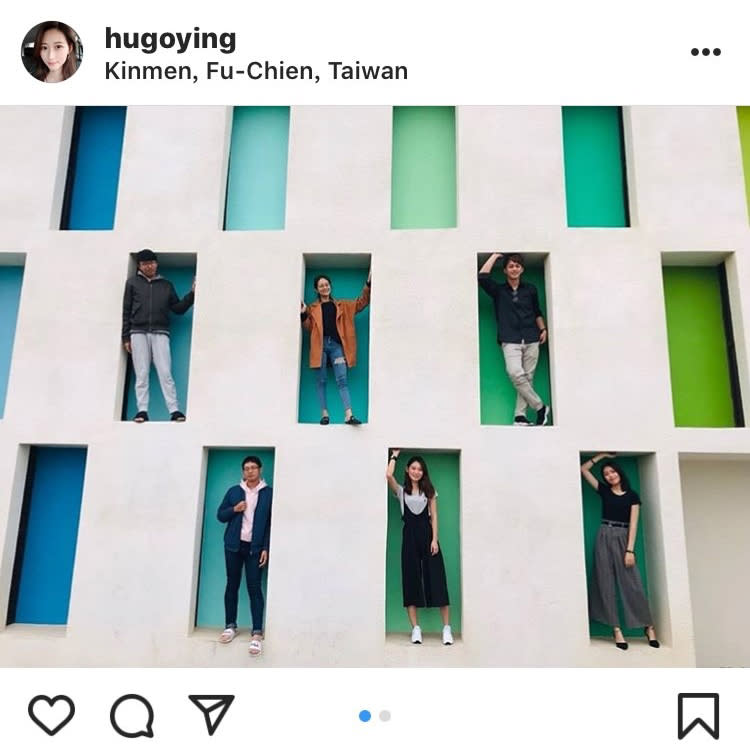 「田埔水庫漸層玻璃窗」是近期熱門的拍照打卡景點。   圖：翻攝自instagram hugoying／開放權限