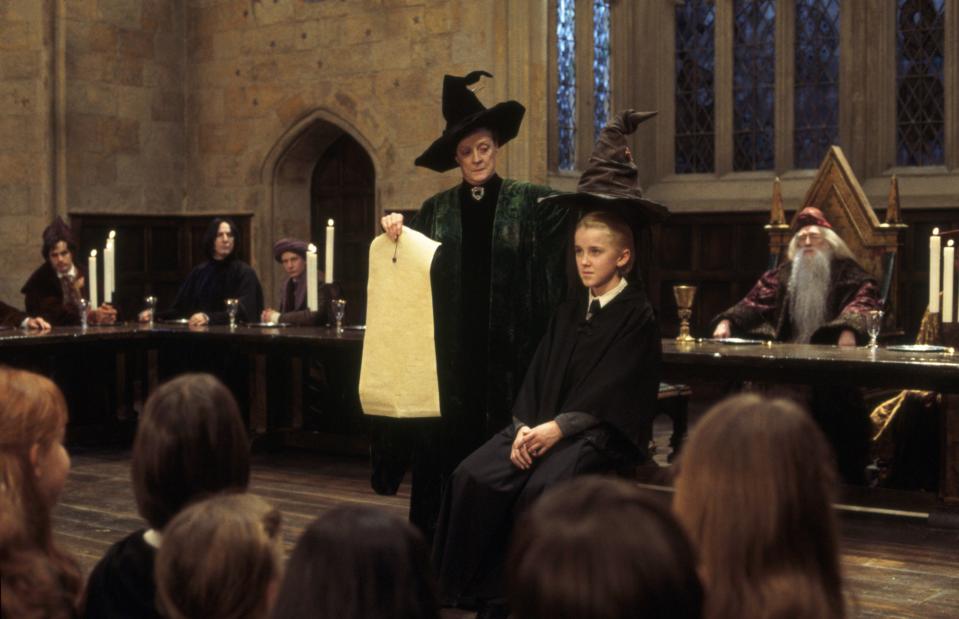 Dame Maggie Smith, left, and Tom Felton appear in a scene from "Harry Potter and the Sorcerer's Stone." The South Bend Symphony Orchestra will perform John Williams' entire film score live during a screening of the 2001 film Oct. 7 and 8, 2023, at the Morris Performing Arts Center in South Bend.