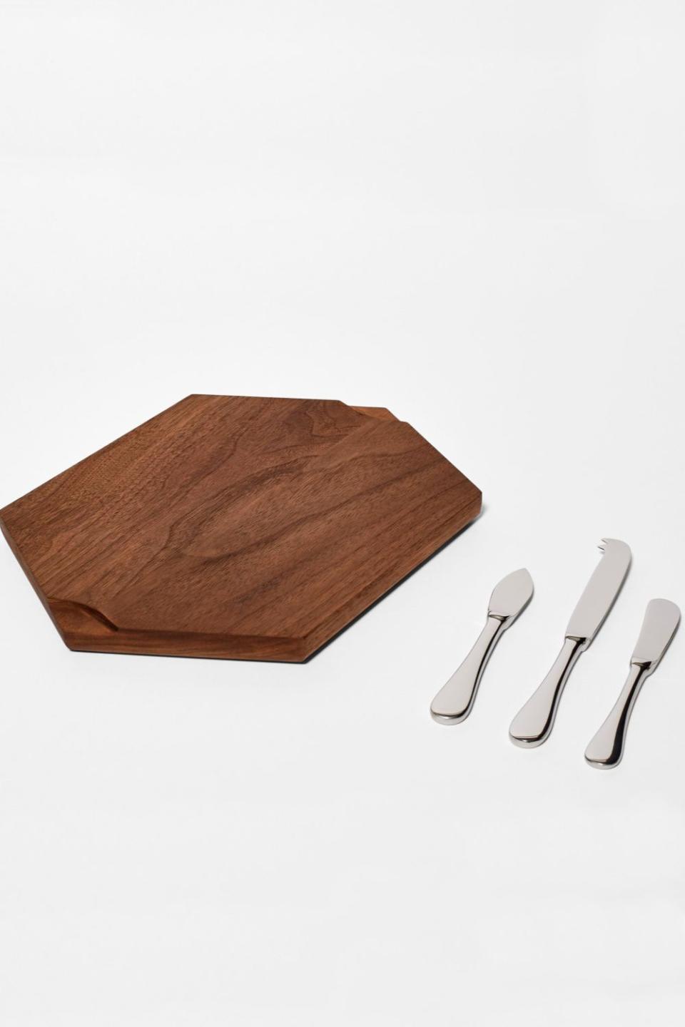 15) Walnut Cheese Board Set