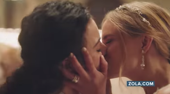 584px x 326px - Million Moms to boycott Hallmark over Zola ad with lesbian kiss
