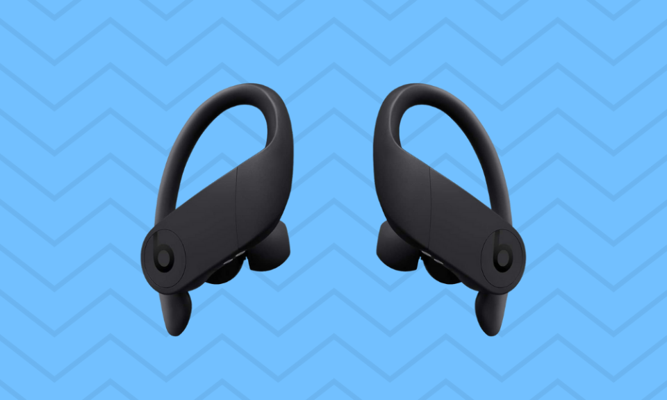 Power through your 2022 fitness resolution, with an epic playlist and these stay-put earbuds. Exercising has never sounded so good.(Photo: Amazon)