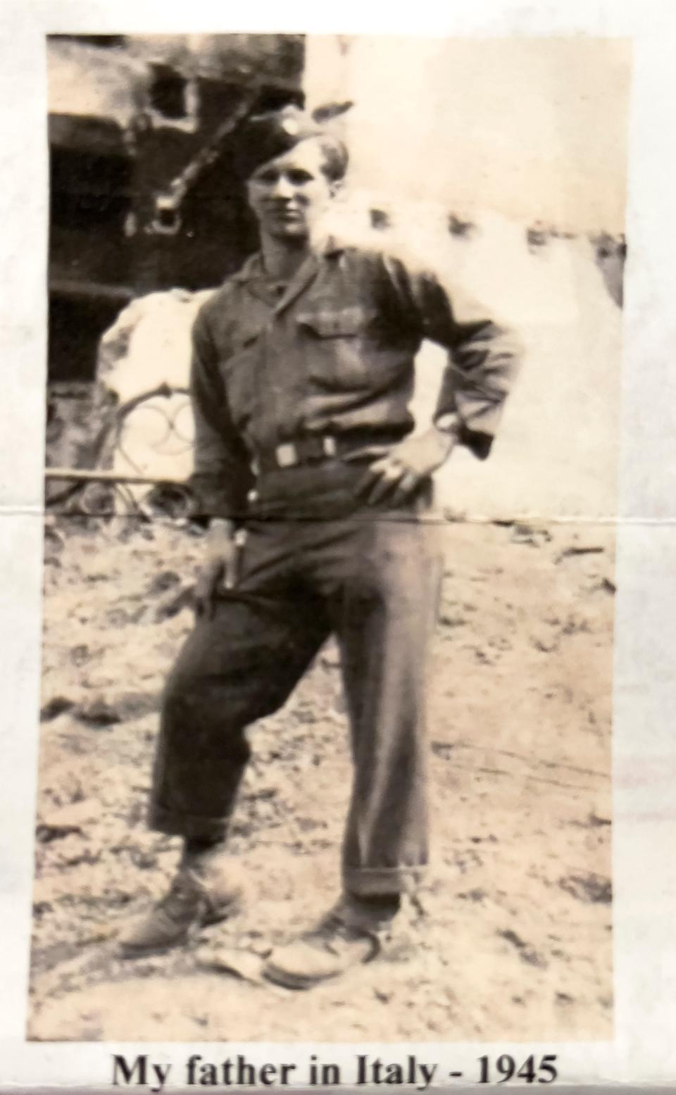 Veteran Lance Renaud’s father while serving in World War II.