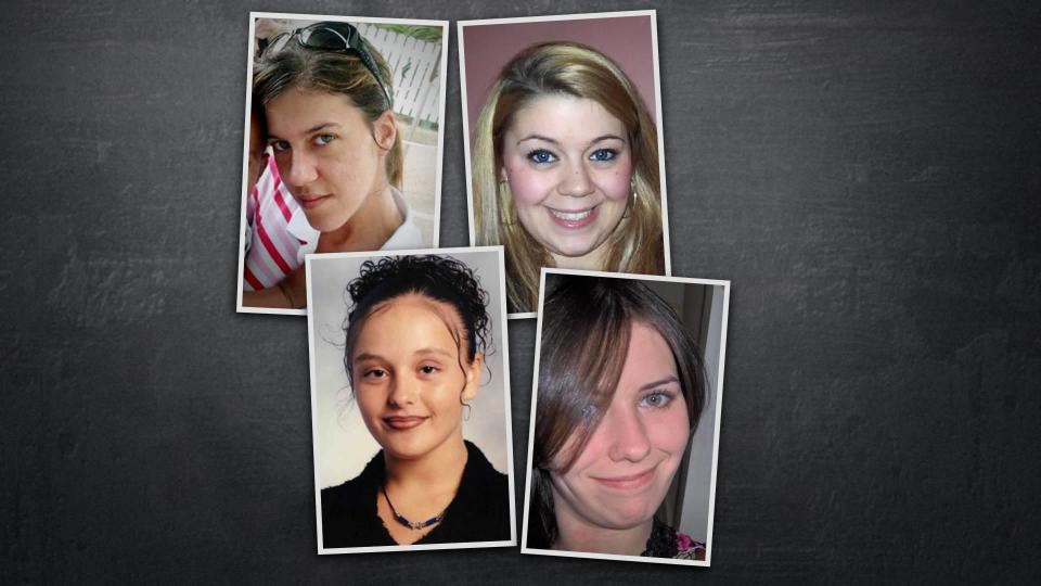 The Gilgo Four: Clockwise from top left, Amber Costello, Megan Waterman, Maureen Brainard Barnes and Melissa Barthelemy. / Credit: CBS News