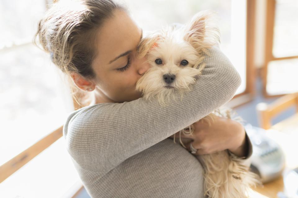 Self-isolation is a good time for extra canine snuggles.