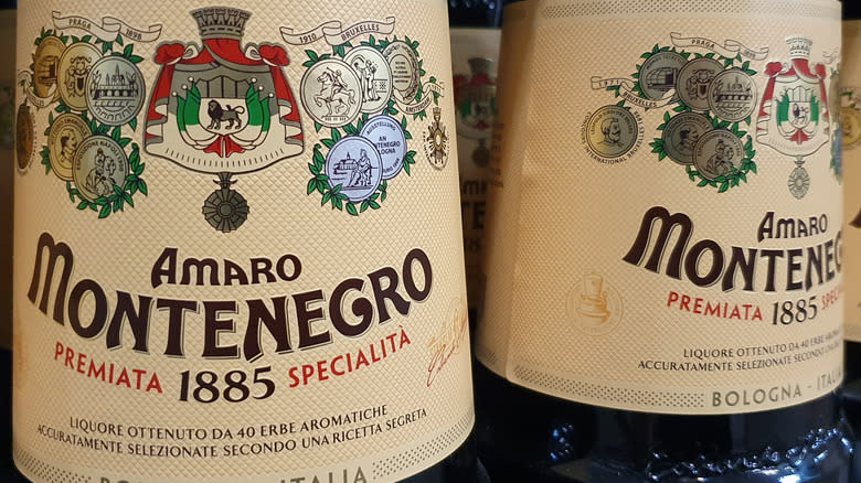 bottles of Amaro Montenegro