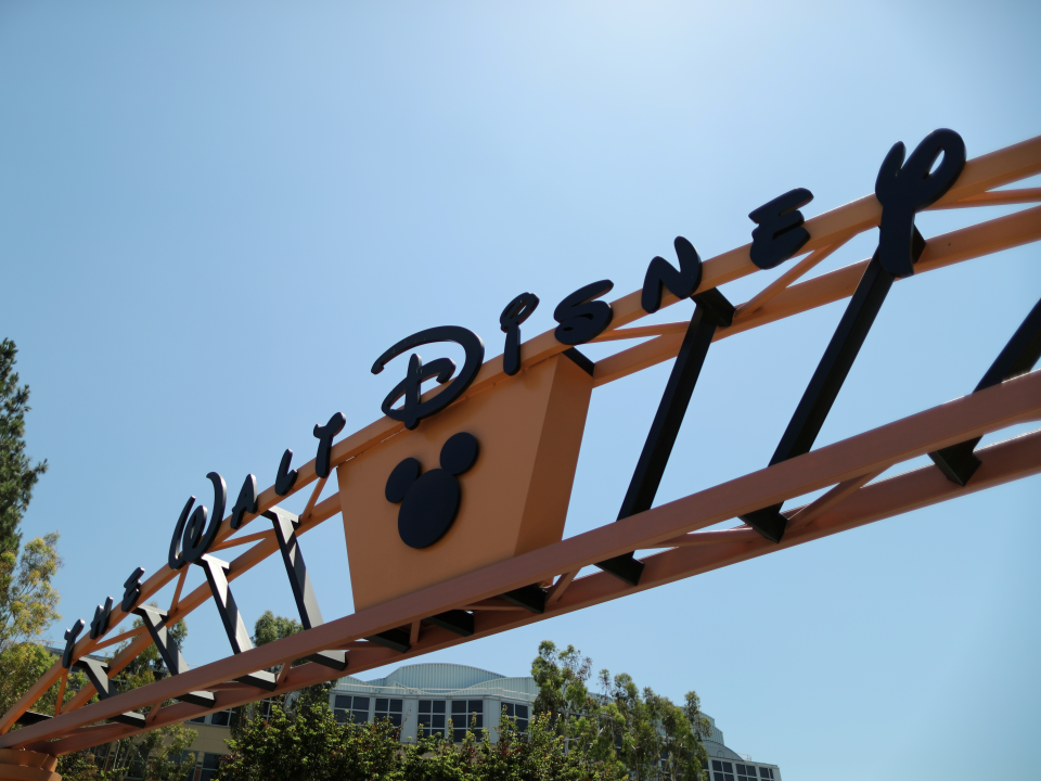 FILE PHOTO: The entrance to Walt Disney studios is seen in Burbank, California, U.S. August 6, 2018. REUTERS/Lucy Nicholson/File Photo