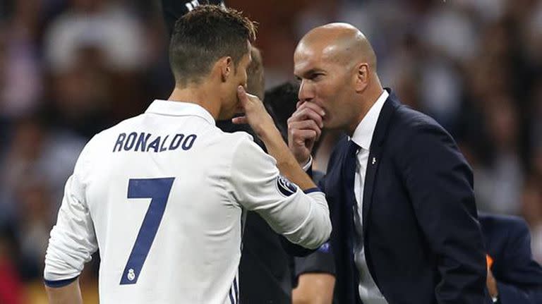 Cristiano Ronaldo y Zidane, en la previa de la gran final de la Liga de Campeones