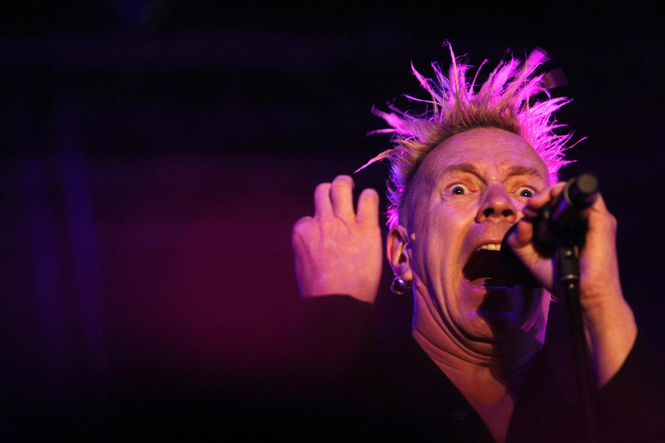 John Lydon of Public Image Ltd. performs at the Coachella Music Festival in Indio, California April 16, 2010. REUTERS/Mario Anzuoni  (UNITED STATES - Tags: ENTERTAINMENT PROFILE)