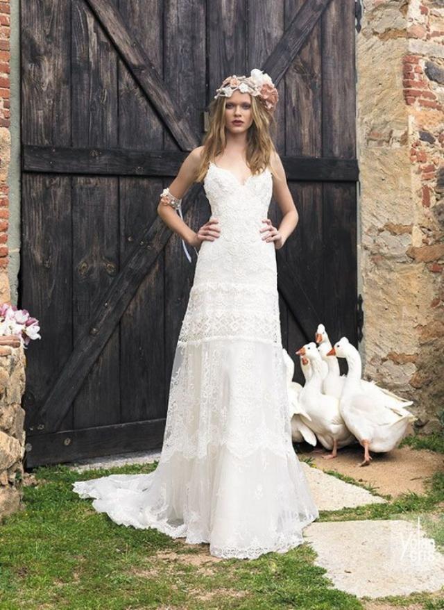 núcleo Arriesgado Dar permiso 10 vestidos para una novia hippie chic 2015