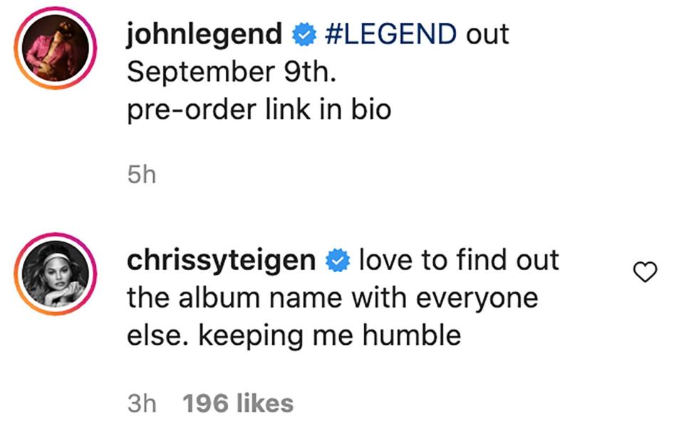 John Legend's comments