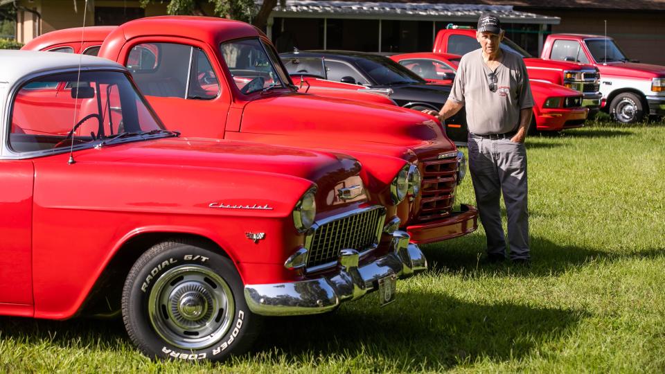 "This is my heart attack vehicle," Dennis Darnell said with a chuckle while leaning against his 1951 Studebaker pickup truck. Darnell suffered a heart attack while having a friend restore this pickup. Darnell, a lifelong car collector and custom car builder, has several cars in his collection, including a 1932 Ford High Boy hot rod, 1940 Olds and a 1934 Ford.