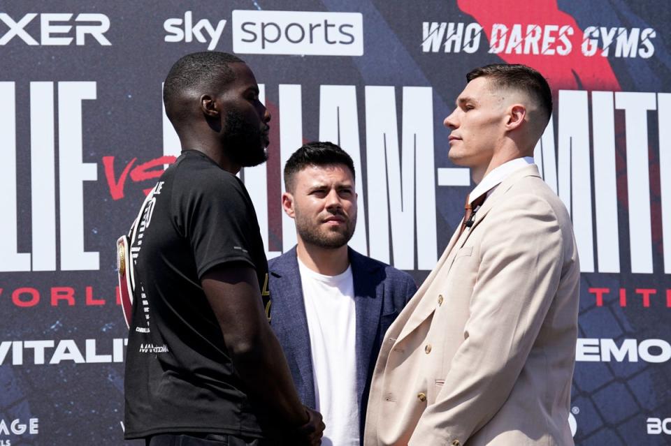 Title on the line: Lawrence Okolie defends his cruiserweight gold against Chris Billam-Smith (PA)