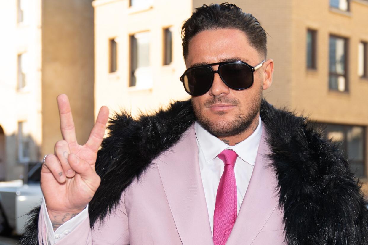 Reality TV star Stephen Bear arrives at Chelmsford Crown Court, Essex, where he is charged with voyeurism and two counts of disclosing private sexual photographs or films. The 32-year-old, who appeared in Ex On The Beach, is accused of secretly recording himself having sex with a woman and posting the footage online. Picture date: Tuesday December 6, 2022.
