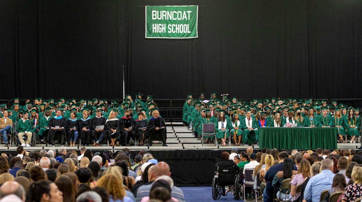 Burncoat High School commencement at the DCU Center on Monday.