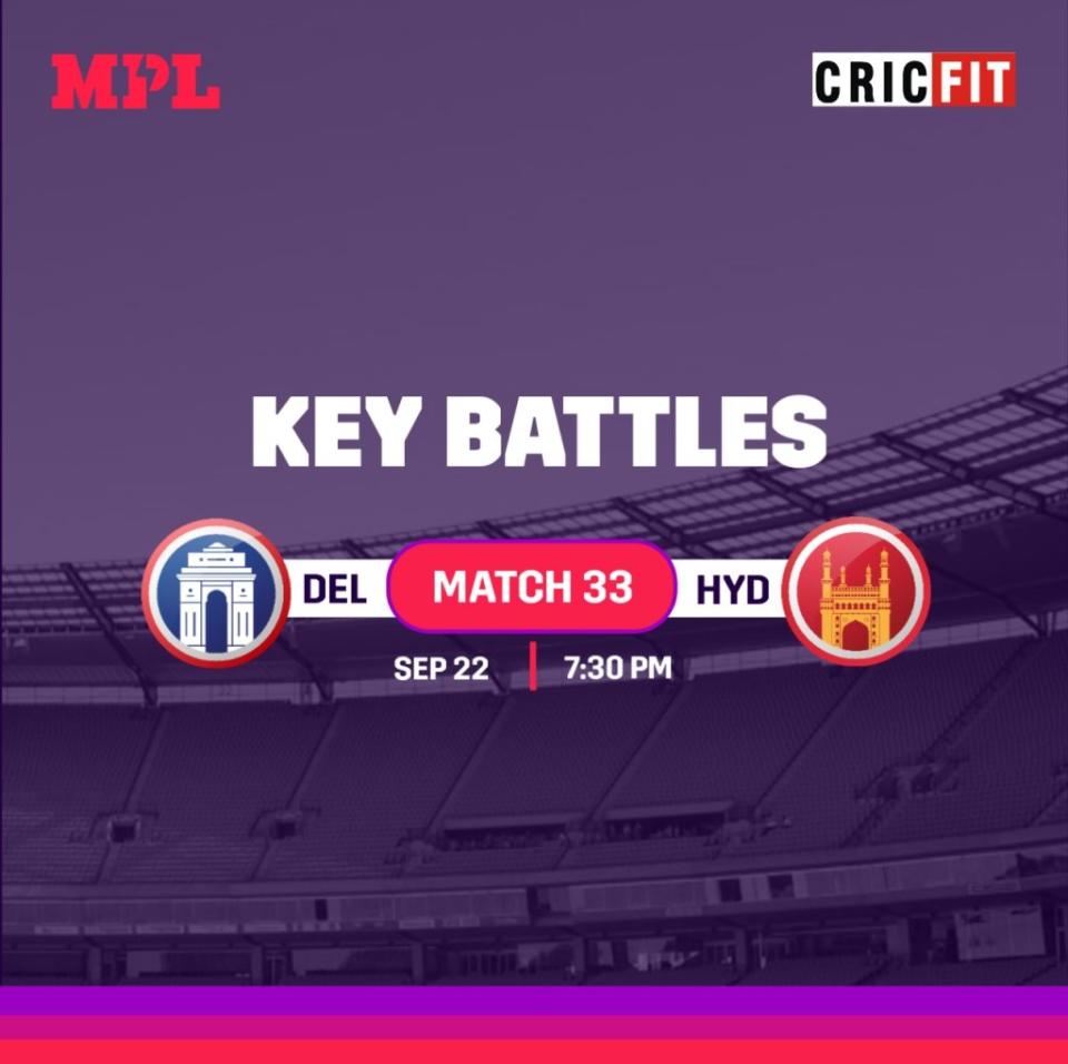 SRH vs DC MPL Fantasy