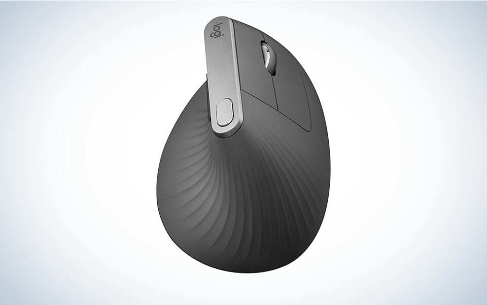 The Logitech MX Vertical Wireless Mouse is the best ergonomic mouse that’s vertical. 