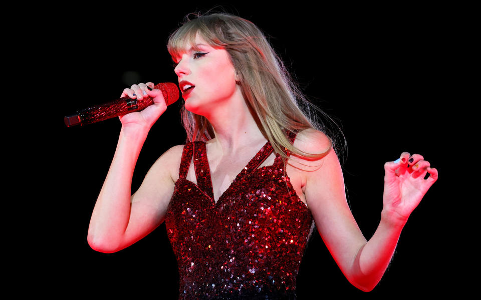 Taylor Swift performs onstage during 