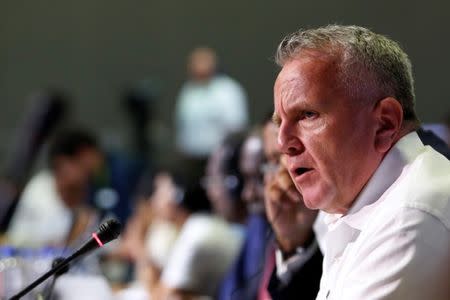 U.S. Deputy Secretary of State John Sullivan speaks during the OAS 47th General Assembly in Cancun, Mexico June 20, 2017. REUTERS/Carlos Jasso