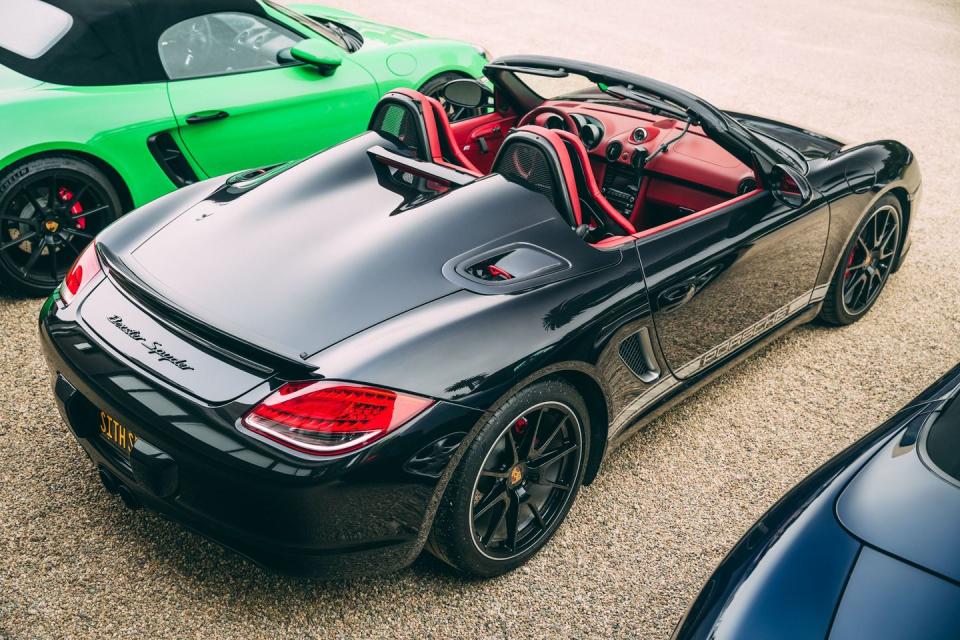 porsche boxsters at the petersen