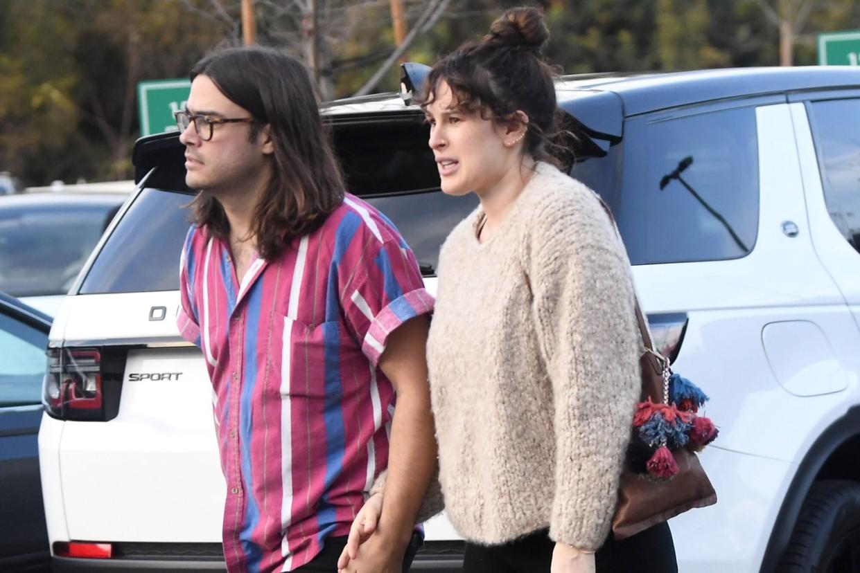 EXCLUSIVE: Rumer Willis is seen for the first time since she announced she was pregnant. 07 Jan 2023 Pictured: Rumer Willis is seen for the first time since she announced she is pregnant. Photo credit: GAC/MEGA TheMegaAgency.com +1 888 505 6342