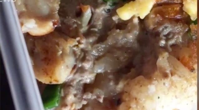 The woman found maggots in her Vietnamese meal. Source: ABC News