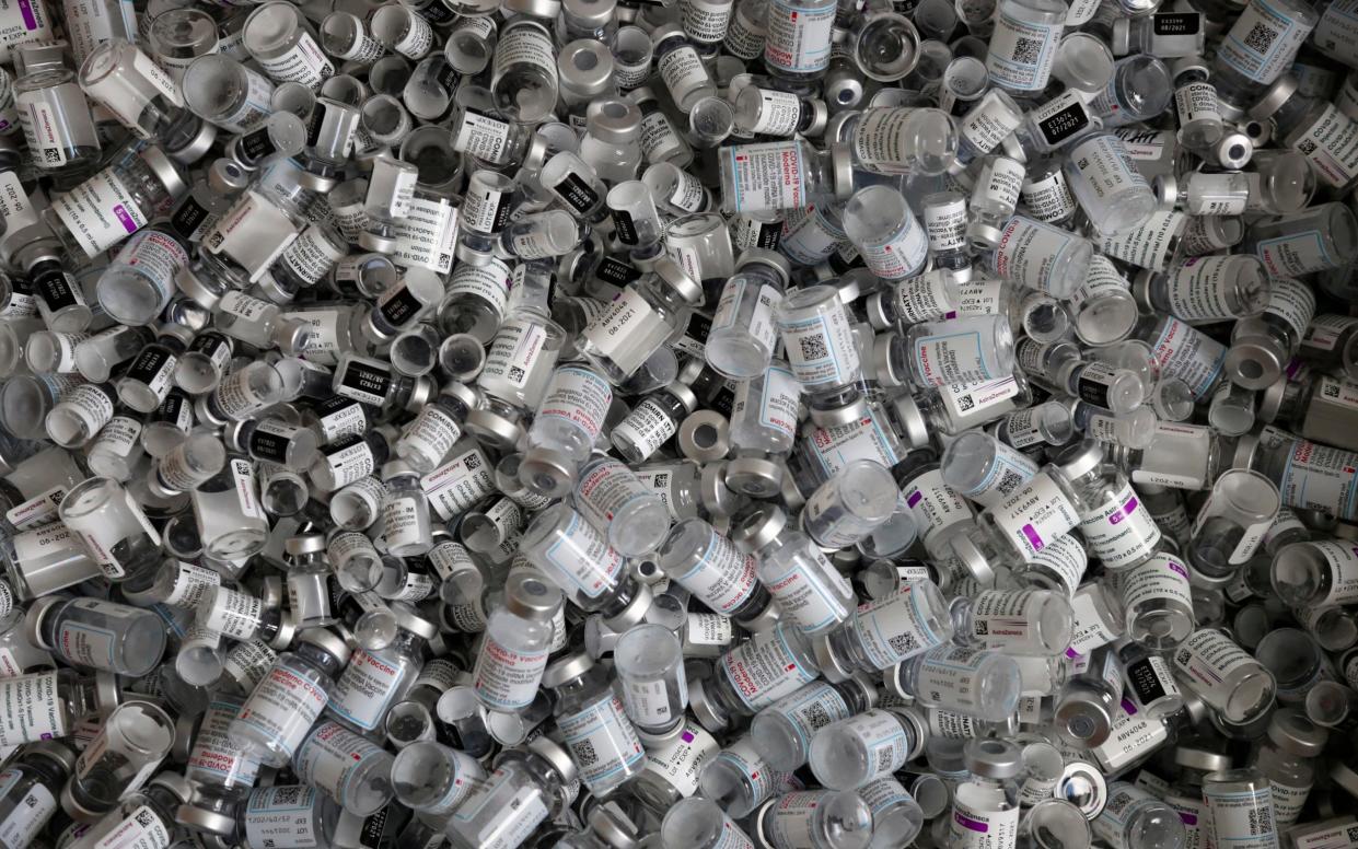 Discarded vaccine vials in Germany - AP