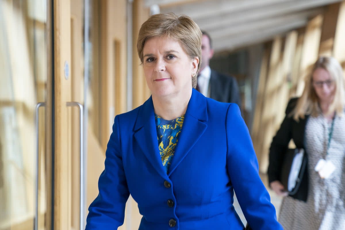Nicola Sturgeon was speaking during a visit to a dairy near Stirling (Jane Barlow/PA) (PA Wire)