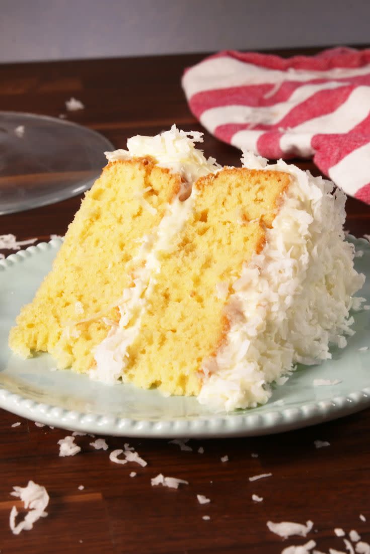 <p>We're coco-nuts about this classic cake! 😛</p><p>Get the recipe from <a href="https://www.delish.com/cooking/recipe-ideas/recipes/a52097/coconut-layer-cake-recipe/" rel="nofollow noopener" target="_blank" data-ylk="slk:Delish;elm:context_link;itc:0;sec:content-canvas" class="link ">Delish</a>.</p>