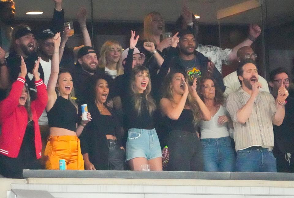 Taylor Swift attended the Kansas City Chiefs-New York Jets game at MetLife Stadium Oct. 1.