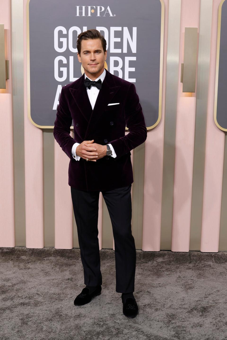 Matt Bomer attends the 2023 Golden Globes.