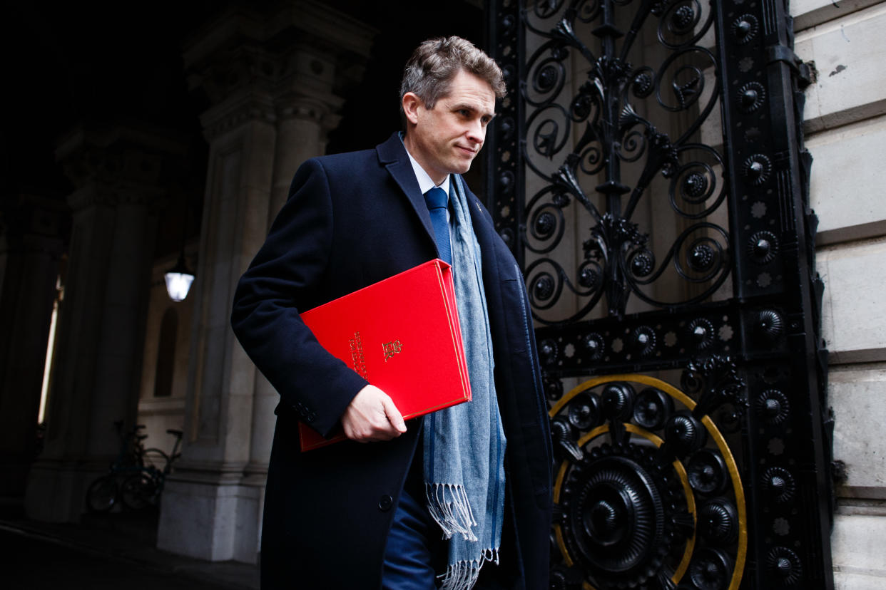 Secretary of State for Education Gavin Williamson, Conservative Party MP for South Staffordshire, returns to Downing Street from the weekly cabinet meeting, currently being held at the Foreign, Commonwealth and Development Office (FCDO), in London, England, on November 10, 2020. (Photo by David Cliff/NurPhoto via Getty Images)