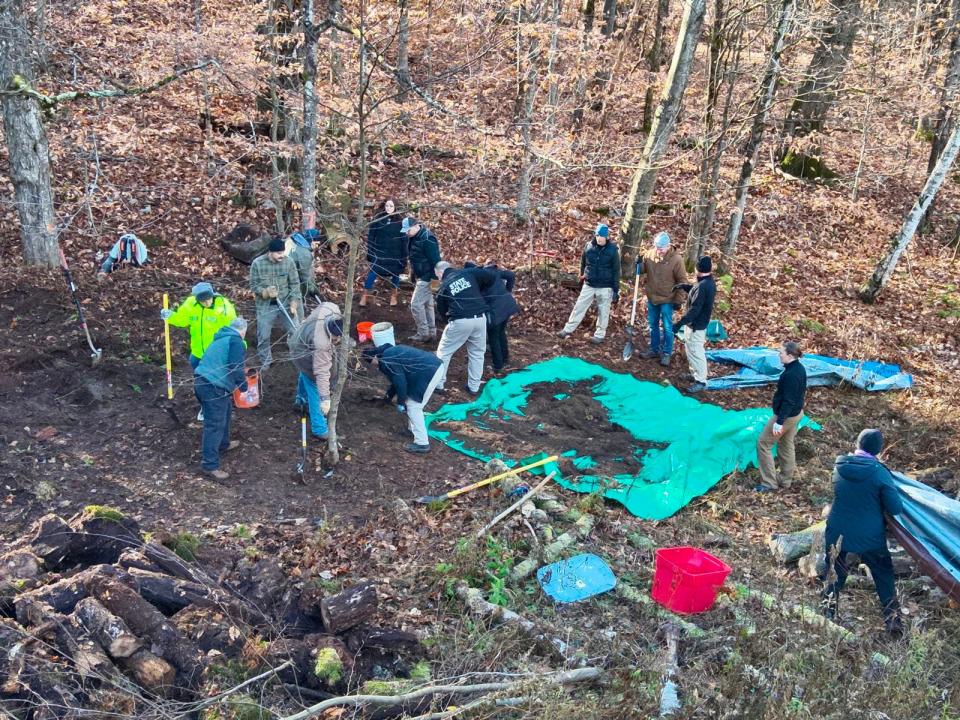 More than 80 law enforcement officers took park in a search for the remains of Sara Anne Wood in a state forest in Pownal, Vermont between Nov. 11 and Nov. 16, 2023. Sara Anne, 12, disappeared while riding her bicycle near her home in the Town of Litchfield on Aug. 18, 1993. Lewis Lent Jr. confessed to kidnapping and killing her, but her remains have never been found despite several searches over the years.