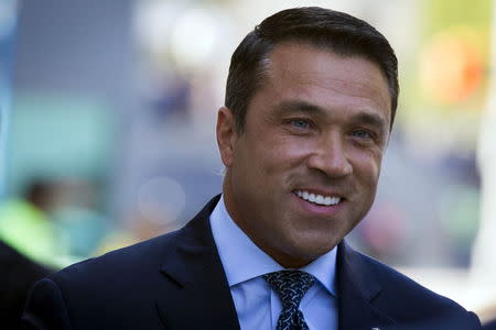 Former U.S. Representative Michael Grimm (R-NY) arrives at the Brooklyn Federal Courthouse in the Brooklyn Borough of New York July 17, 2015. REUTERS/Brendan McDermid
