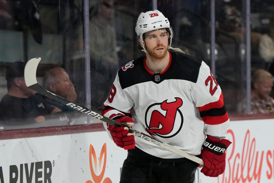 Damon Severson tallied 58 goals, 205 assists, 263 points and 388 penalty minutes in 647 games with the Devils.