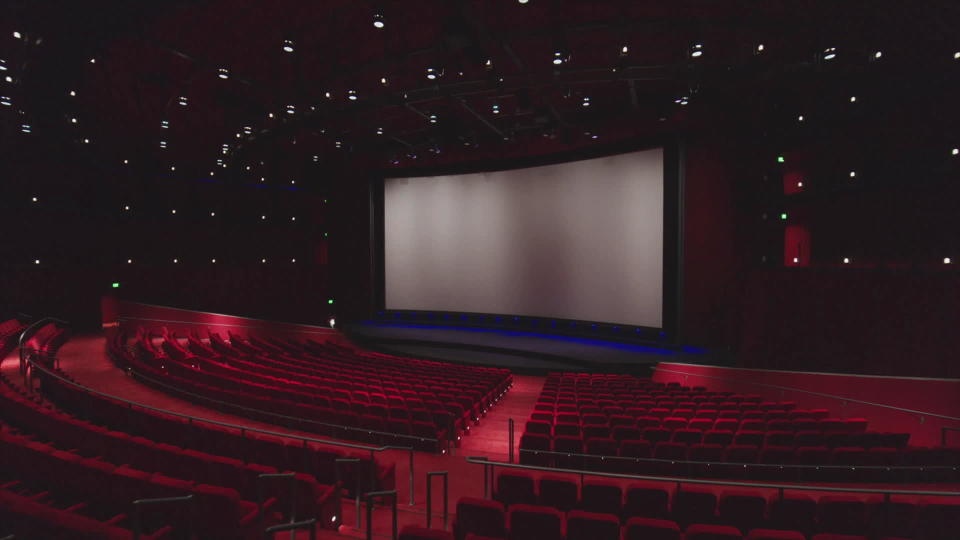 One of two auditoriums at the Academy Museum of Motion Pictures, equipped to screen films in 35mm, 70mm and Dolby Vision laser projection, as well as nitrate prints.  / Credit: CBS News