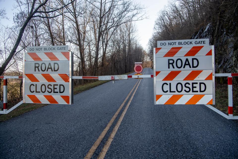 Most of the Blue Ridge Parkway in Western North Carolina is closed as of Jan. 14, 2024.